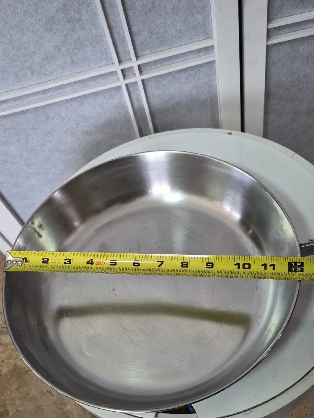 Vintqge Recere Ware Copper Bottom 12 Inch Feying Pan With Lid